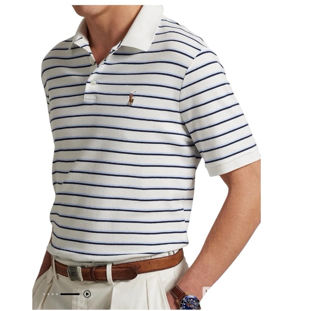 Polo Ralph Lauren Classic-Fit Striped Soft Cotton Polo Shirt XL